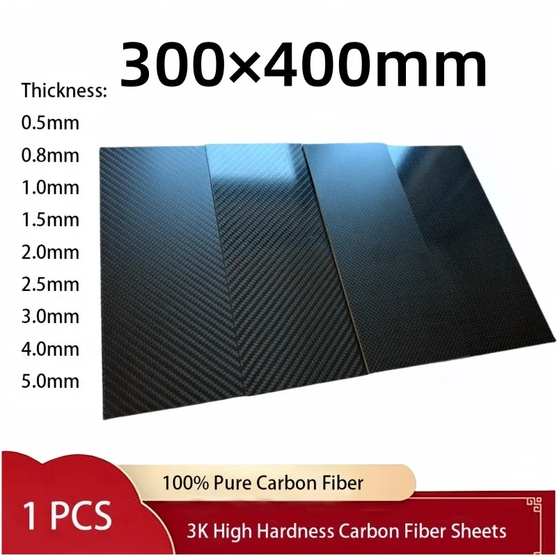 Crepe Pan Carbon - 300 × 400 ミリメートルフル 3 K