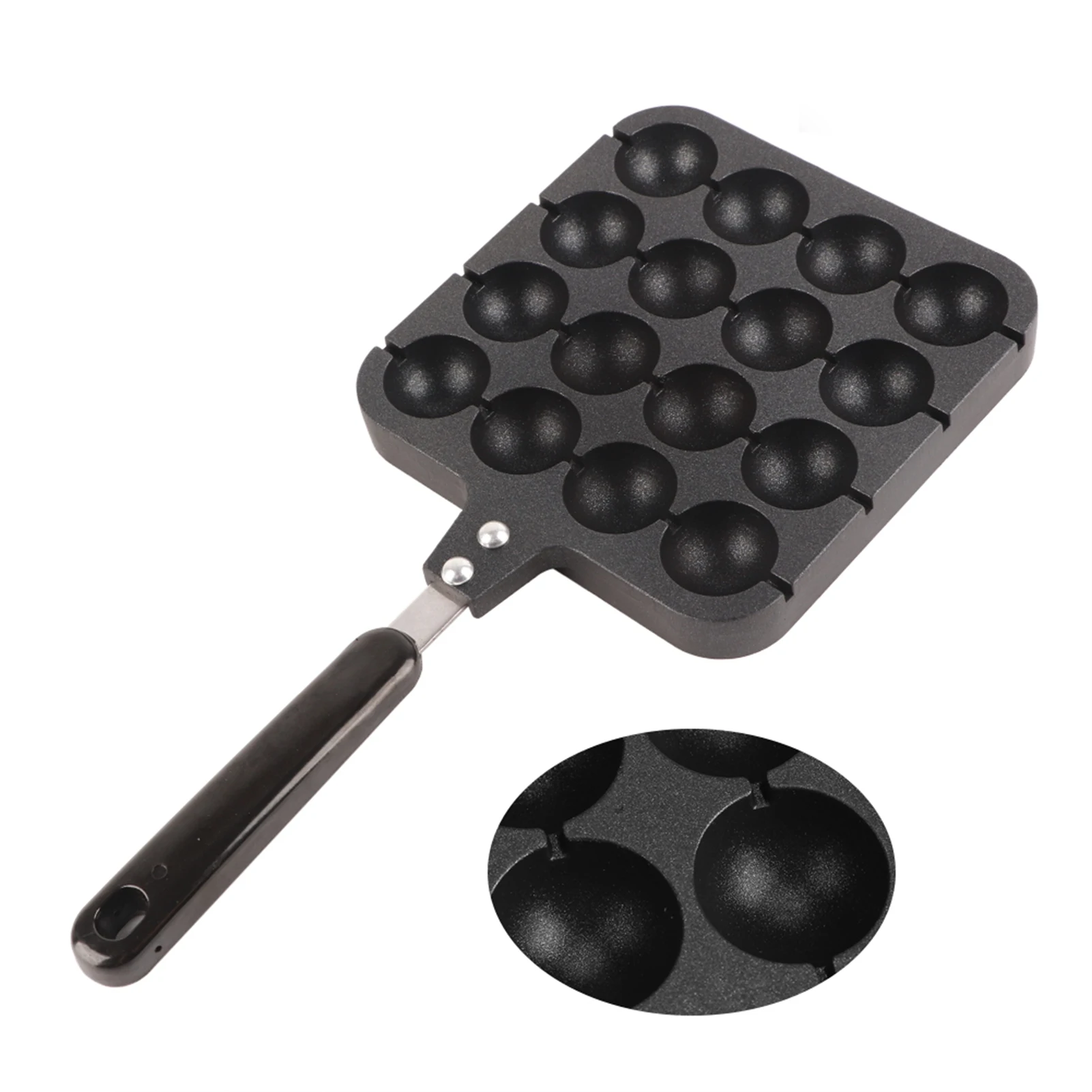 Takoyaki Grill Plate - 16穴のたこ焼き器、焦げ付き防止加工のたこ焼きグリルパン、たこ焼き型、マルコ型、キッチン用のたこ焼き機。