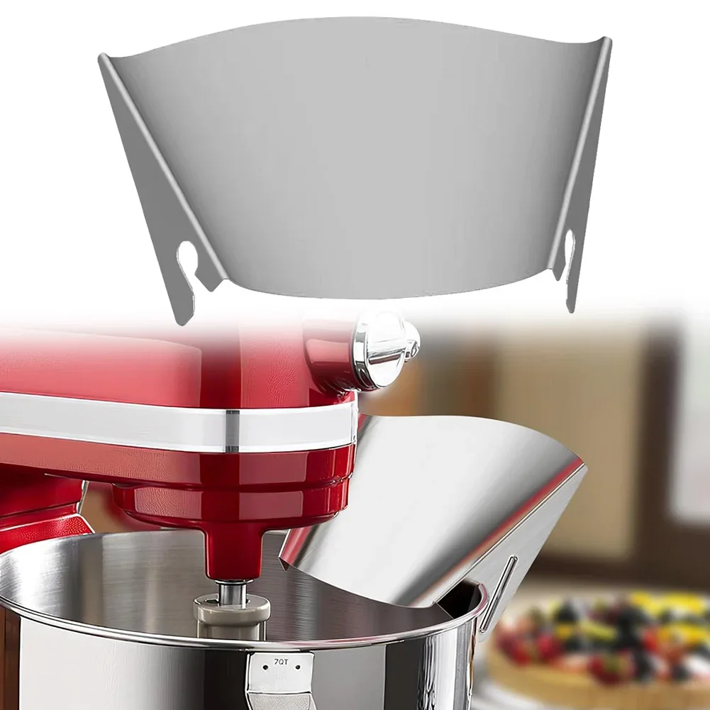 Kitchenaid Mixer Hand Mixer - Lifesparking ステンレススチール製注ぎ口シールド KitchenAid ミキサー用、ユニバーサルスプラッシュガード、フードプロセッサーアタッチメント安全シールド