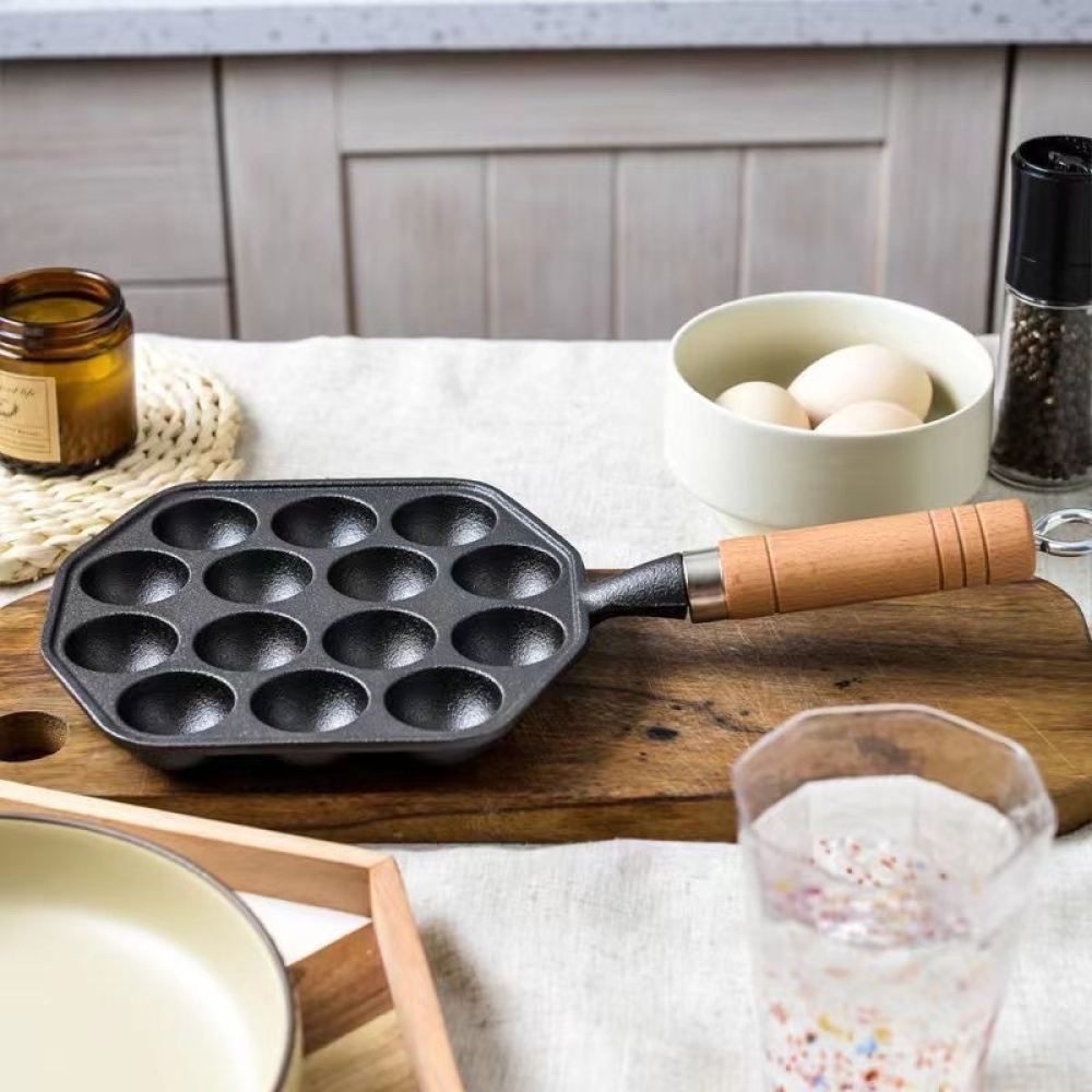鋳鉄製たこ焼き器、焦げ付き防止加工、たこ焼きやうずらの卵料理 - Takoyaki Grill Plate のレビューと価格