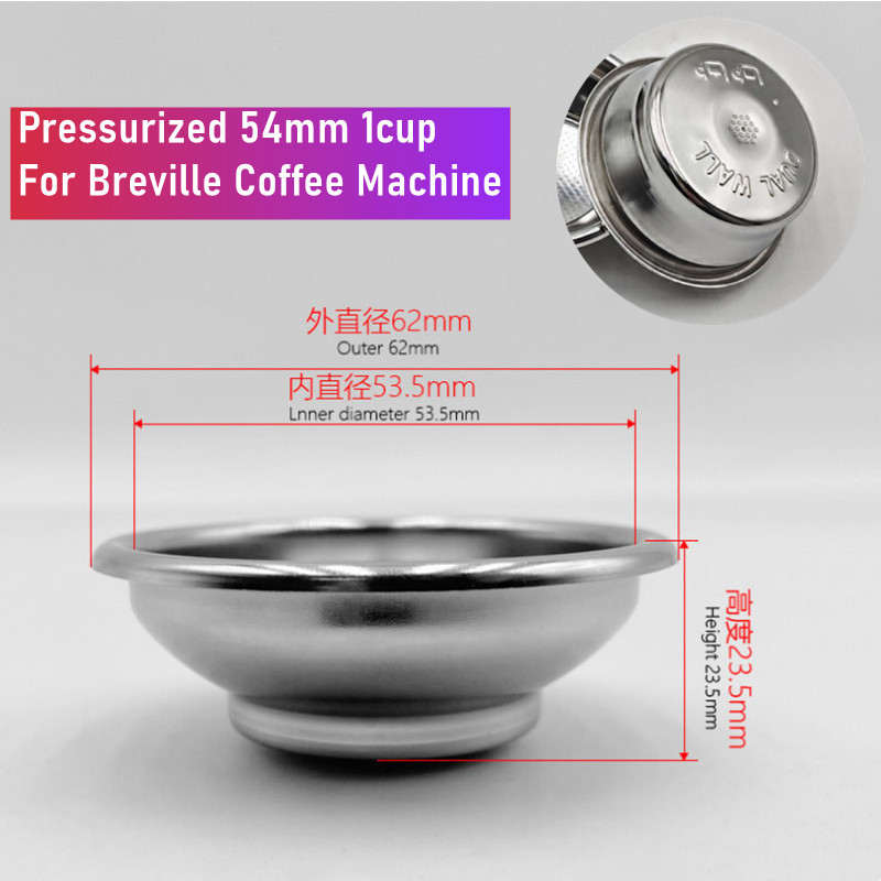 54 ミリメートル二層加圧フィルターバスケット 2 カップス - Breville Espresso Bes870 のレビューと価格