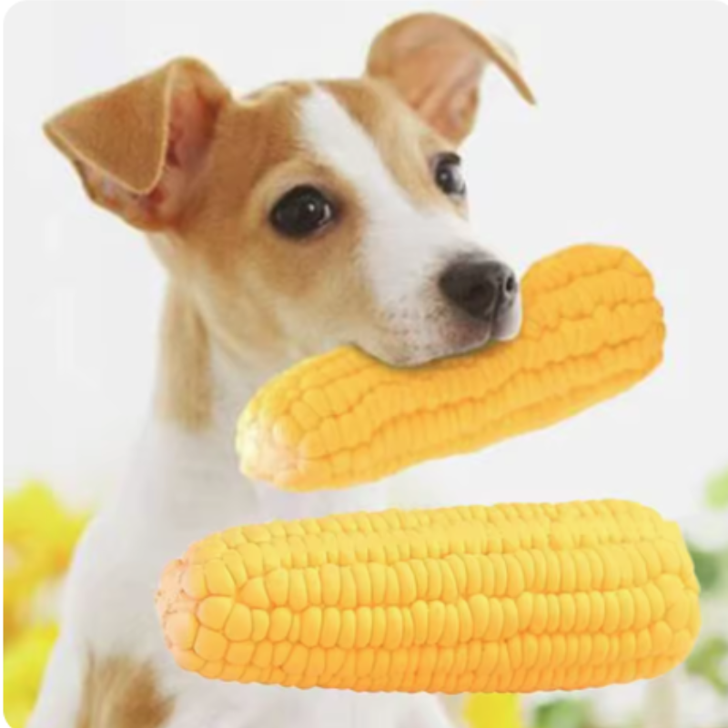 子犬用の音が出るコーンドッグおもちゃ。歯磨きや自己啓発に役立 - Corn Dog Stick のレビューと価格
